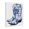 Stupell Industries Blue Chinoiserie Cowboy Boots Canvas, design by Heidi Kuntz